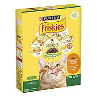 Сухий корм для котів Purina Frieskies Indoor з куркою та індичкою, з овочами 270 г (7613035351820)
