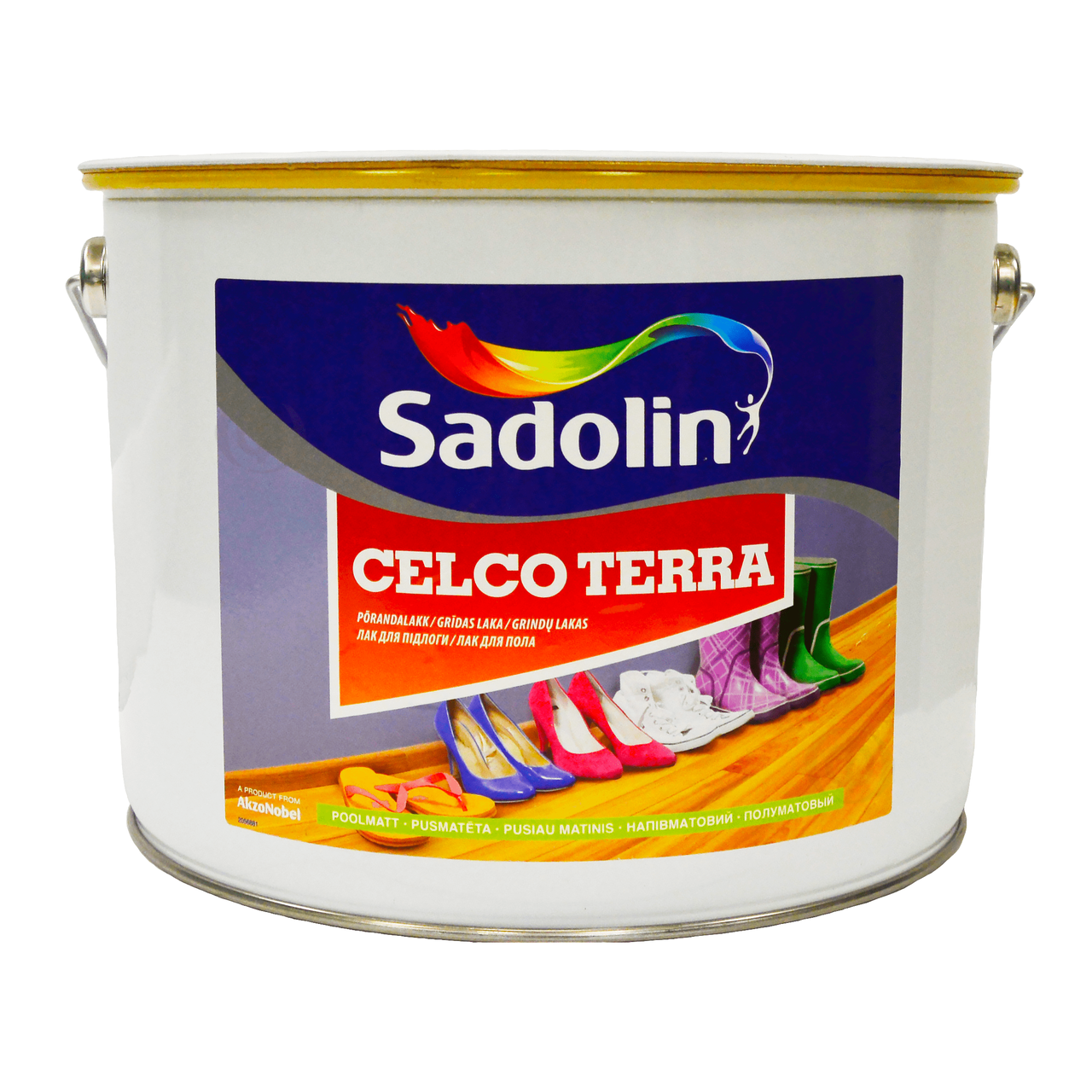 Лак для підлоги Sadolin Celco Terra алкідний, напівматовий, безбарвний, 10 л