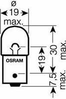 Лампа накаливания R5W 12V 5W, арт.: 5007ULT, Пр-во: Osram