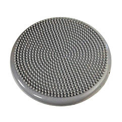 Подушка балансувальна масажна для фітнесу та сидіння (фітдиск напівсфера), сірий (58600001)