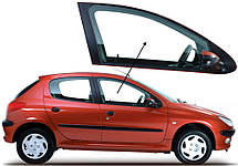 Бічне скло Peugeot 206 1998-2003 передніх дверей правое