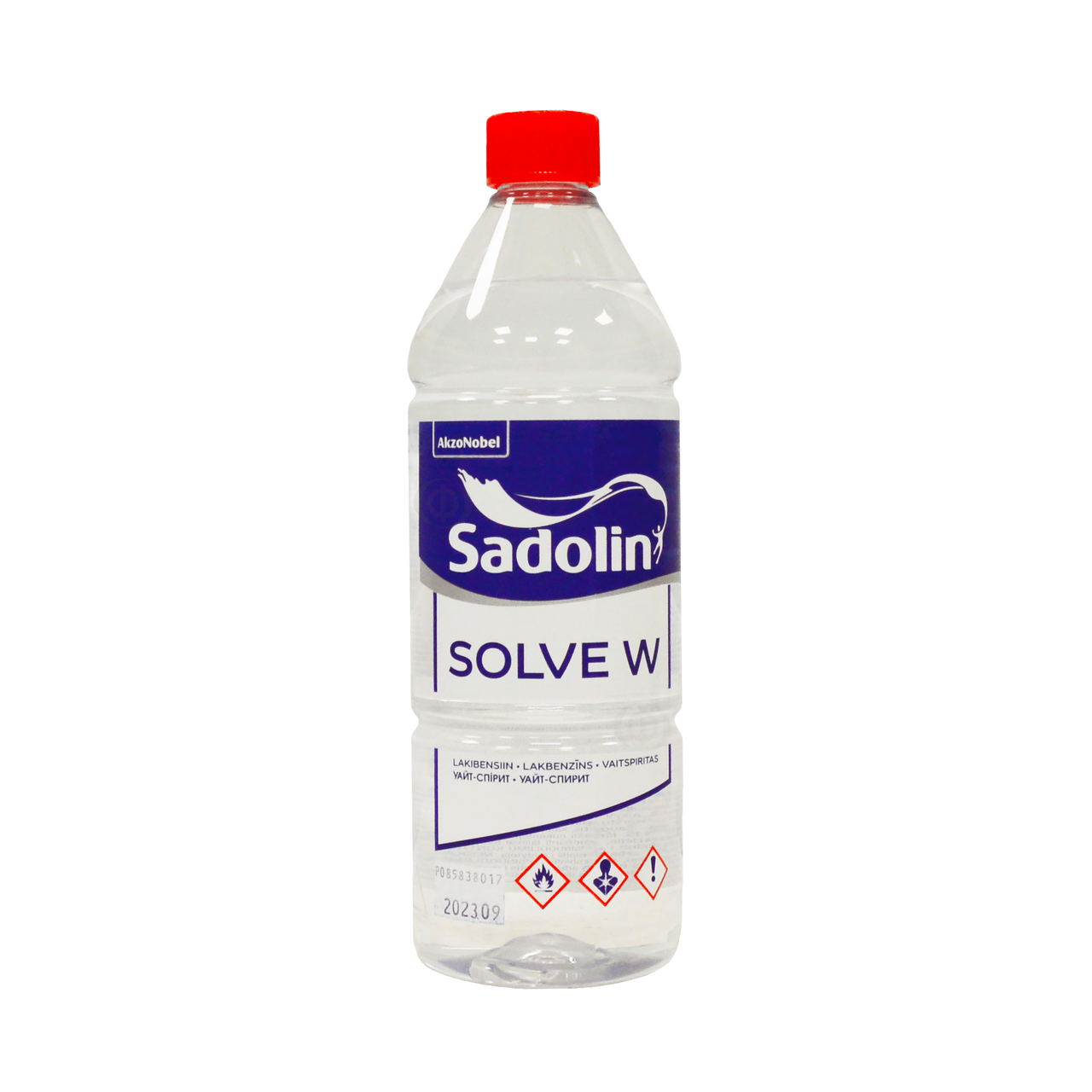 Розчинник (уайт-спірит) Sadolin Solve W для алкідних лаків та фарб, безбарвний, 1 л, фото 1