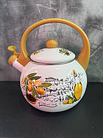 Емальований чайник Zauberg FT7 39L 2,2л Оливка жовта