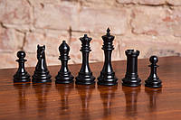 Шахові фігури з дерева ручної роботи чорні