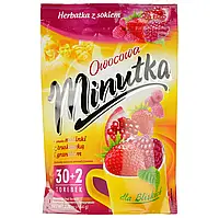 Чай фруктовый Minutka, малина, клубника, гранат, 64 г