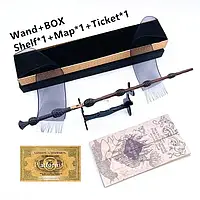 Подарочный набор волшебная палочка Волан де Морта с подставкой и картой с билетом
