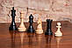 Шахові фігури з дерева чорні, обтяжені, для дошки 50–55 см, фото 4