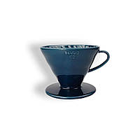 Пуровер v60 керамический Hario V60 02 Indigo для заваривания фильтр кофе, Воронка дриппер v60 японская