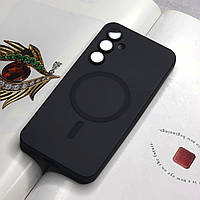 Чохол для Samsung S23 FE. Чорний матовий колір, з захистом камери