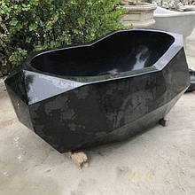 Овальна чорна ванна із каменю для ванної кімнати 2100*1100