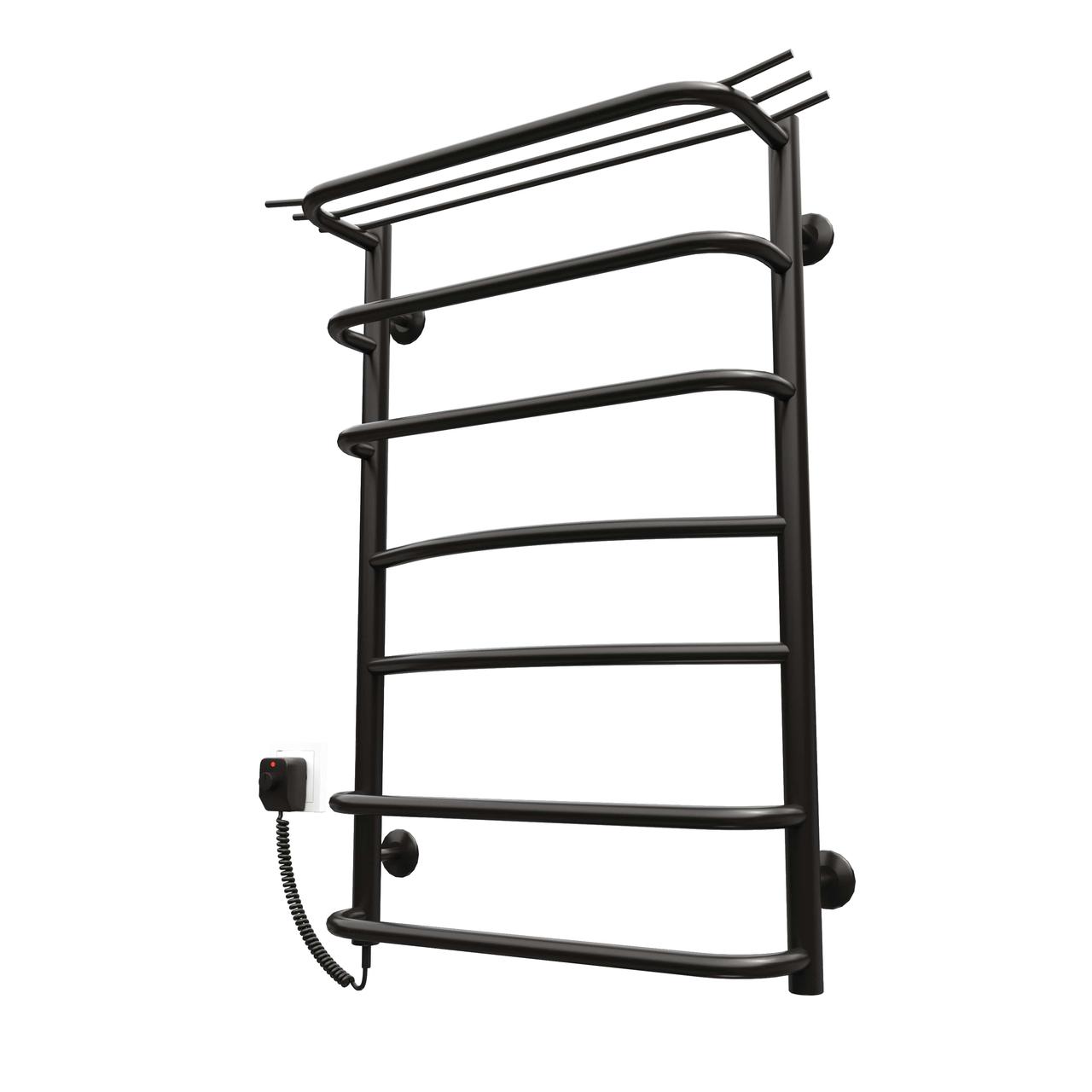 Сушарка для рушників KOSSER Канна 800х500/7 EL рег. чорний, фото 1