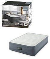 Надувная кровать двухместная Intex PremAire 152х203х46см 64906, встроенный электронасос, двуспальный