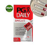 Natural Factors, Жироспалювач PGX Daily, Singles, 15 стикерів, 2,5 г на стікер