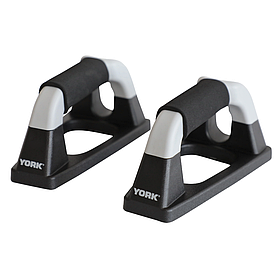 Упори для віджимань York Fitness (пара) чорні: для рук, грудей, спини, будинку та залу