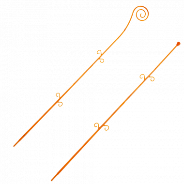 Опора для орхідей пластикова 64см бурштинова Алеана