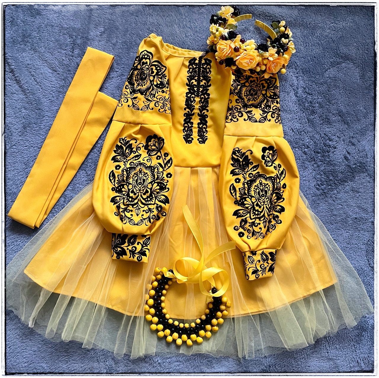 Плаття для дівчинки Загадка жовте, фото 1