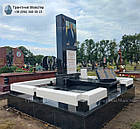 Сучасний комплексний пам'ятник з граніту та мармуру з кольоровим портретом № П-173, фото 7