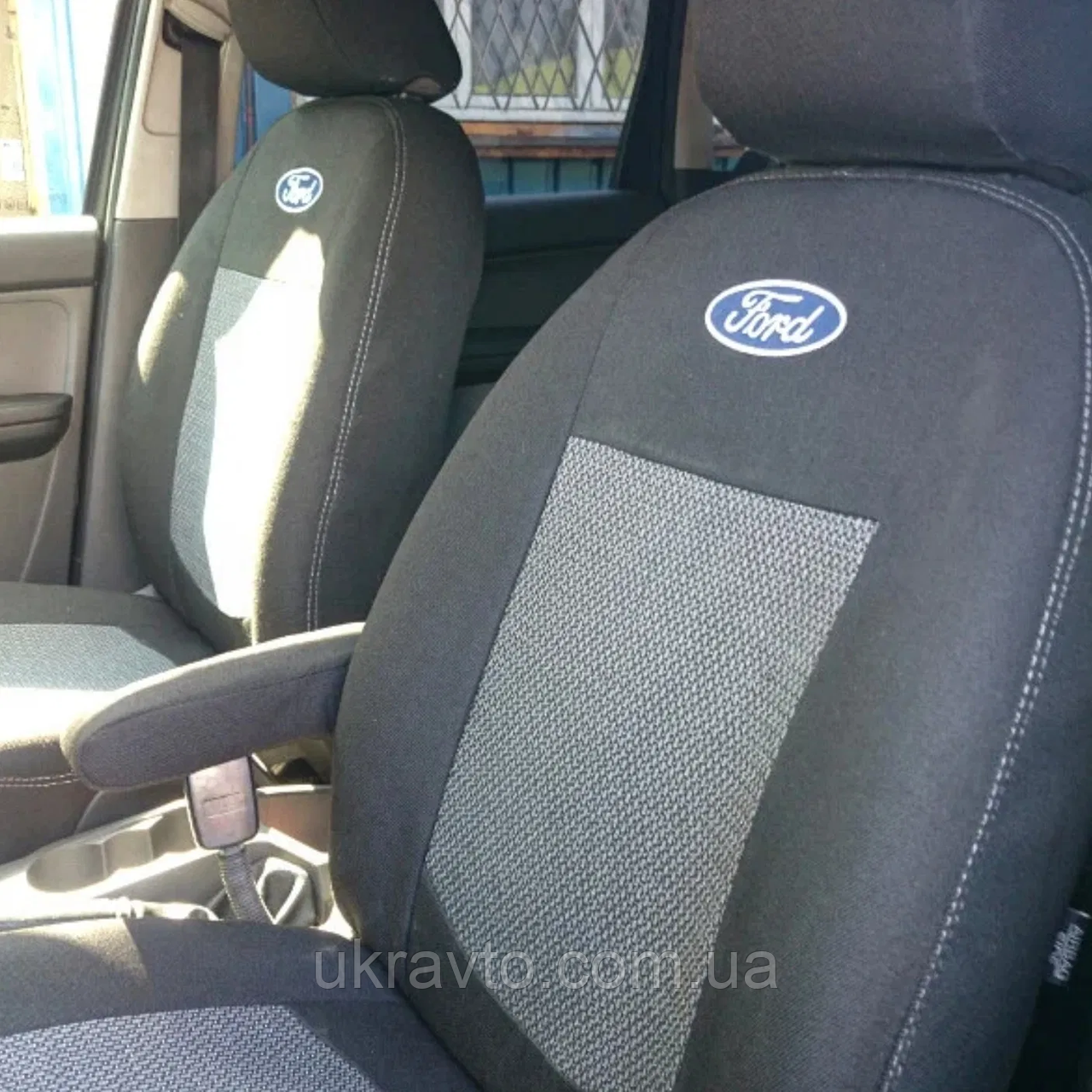 Чохли на сидіння FORD Transit Custom (6 місць) 2018р>(мінівен)(1 вод. підл., 1йряд 1+2,2 й ряд сп. і сід.