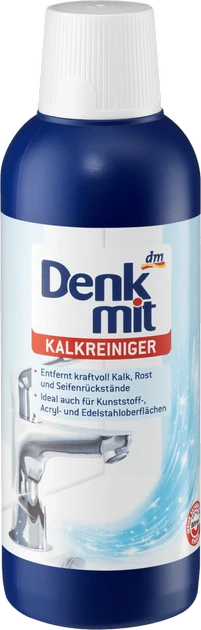 Засіб для чищення та видалення бруду від вапнякового нальоту у ванній кімнаті та кухні Denkmit Kalkreiniger 50, фото 1