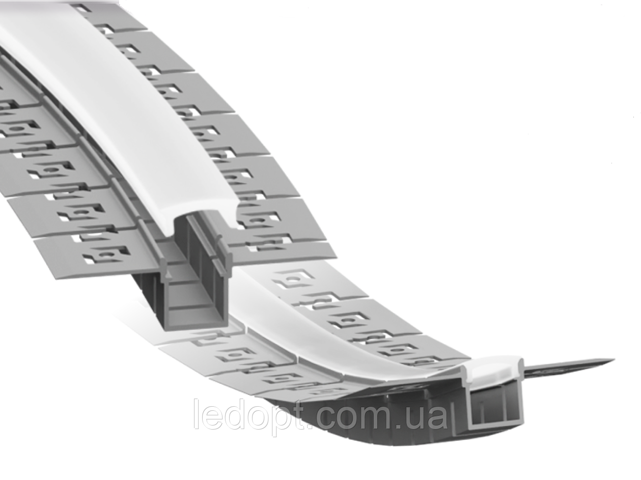 Алюмінієвий профіль гнучкий врізний під штукатурку АЛ-82 3м