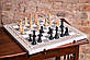 Шахи, шашки, нарди ручної роботи із дерева в білому кольорі з преміум фігурами, фото 5