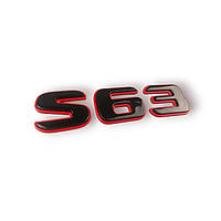 Надпись S63 на крышку багажника Mercedes S-class W223 (RED+Black)