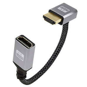 Кабель перехідник HDMI — HDMI (M/F) 4К 2K 60Hz, 20 см (Down), фото 4