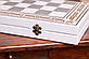 Шахи, шашки, нарди із дерева в білому кольорі ексклюзивної ручної роботи, фото 6