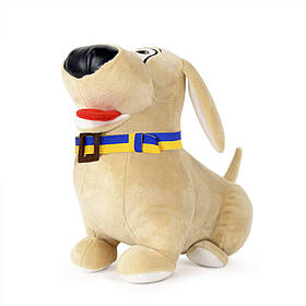 Іграшка плюшева собака лабрадор Приятель у патріотичному ошийнику