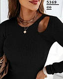 Лонгслів з вирізом  5369 со, фото 2