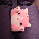 М'яка іграшка для сну Кіт батон антистрес 50 см рожевий, фото 6