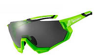 Захисні сонцезахисні окуляри ROCKBROS 10133 зелені.5 лінз .поляризація UV400 велоокуляри.PeremogaUA