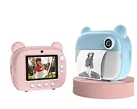 Детский фотоаппарат с экраном и мгновенной печатью на термобумаге для творчества и увлекательных игр