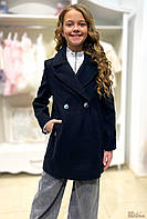 Пальто черного цвета для девочки (134 см.) Suzie