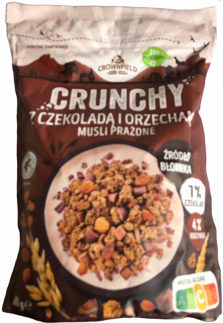 Кранчи мюсли Crunchy Crownfield с шоколадом и орехами 350 г - фото 1 - id-p1034252613