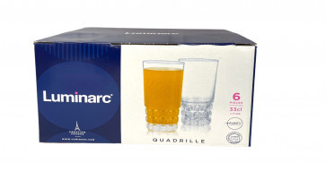 Набір склянок Luminarc високих Quadrille Luminarc 330мл 6 шт. (P5187)
