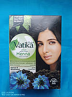 Натуральна фарба для волосся на основі хни Vatika Henna Natural Black натурально чорний Dabur 60 г