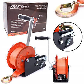 Лебідка ремінна (1588 кг) 10м KRAFT&DELE KD1315