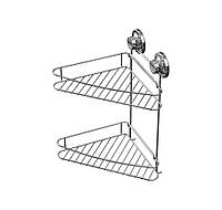 Полка 2-ярусна кутова на вакуумних присосках