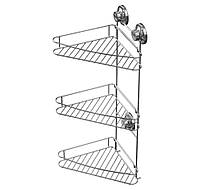 Полка 3х-ярусна кутова на вакуумних присосках