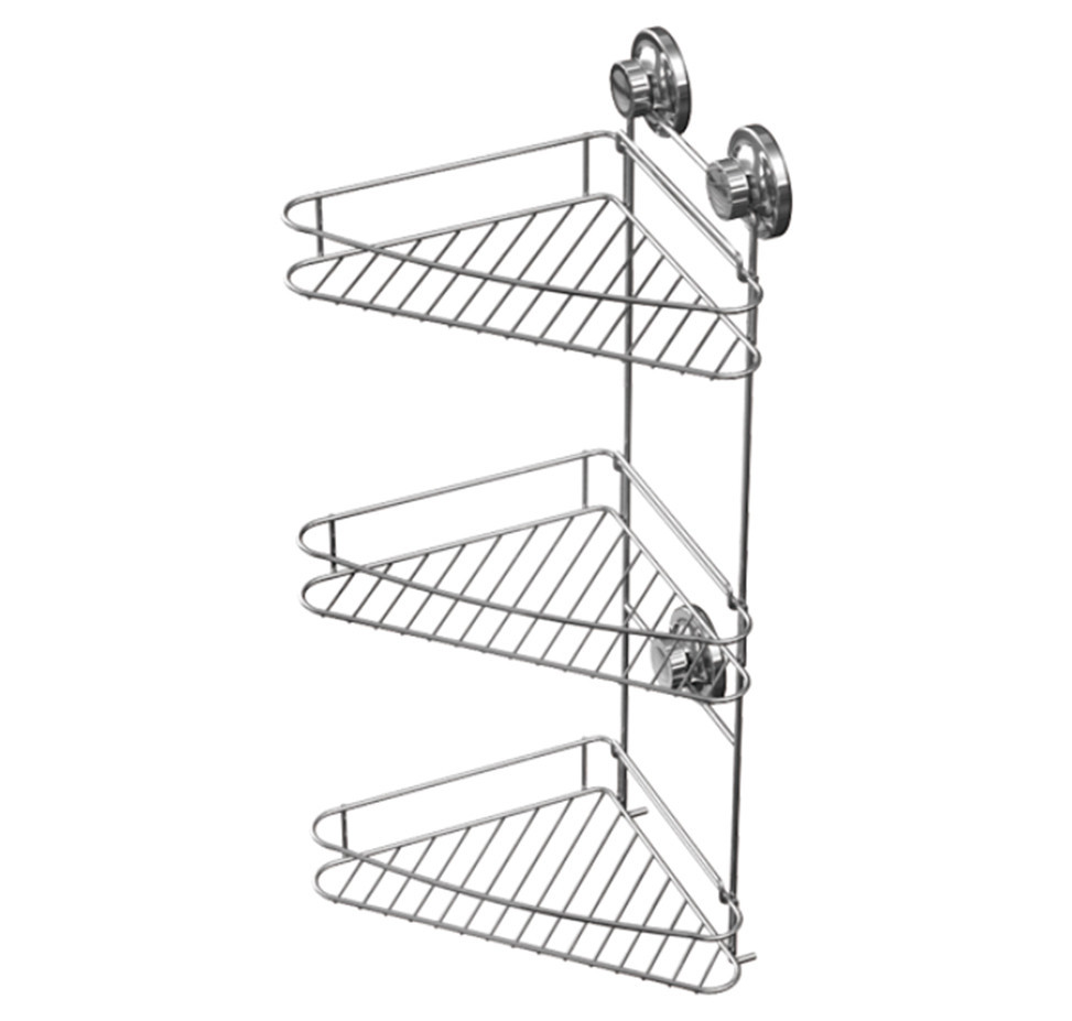 Полка 3х-ярусна кутова на вакуумних присосках - фото 1 - id-p2104663053