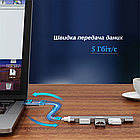 USB-хаб XON SmartHub Type-C на USB3.0 + 3хUSB2.0 Сірий (UHCXM041332G 4965), фото 5