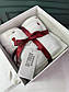 Набір щільних рушників для рук, обличчя, лазні 3 шт. в коробці на подарунок бавовняні махрові натуральні Туреччина, фото 4