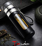 Термос із подвійними стінками для заварювання чаю 400 мл, фото 6