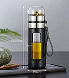 Термос із подвійними стінками для заварювання чаю 400 мл, фото 3