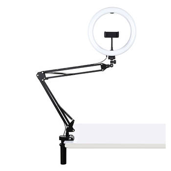 Кільцева USB LED лампа Puluz PKT3090B 10,2" зі струбциною