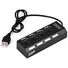 USB-хаб XON SmartHub Switch 4хUSB2.0 Чорний (UHASP040042B 5016), фото 4