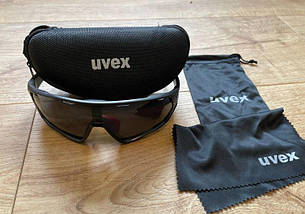 Сонцезахисні спортивні окуляри UVEX, велокуляри + футляр, фото 3