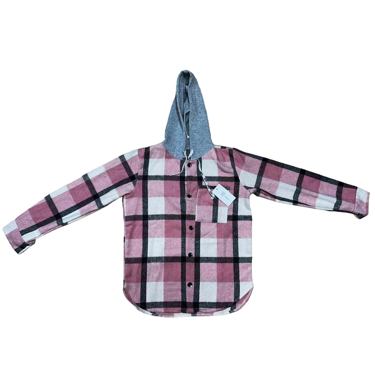 Жіноча кашемірова сорочка з капюшоном Розміри: 42,44,46,48 (18039-1), фото 1