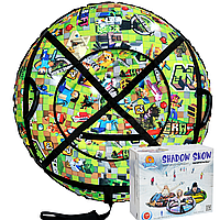 Тюбінг 100 см "Майнкрафт" (Оксфорд, ПВХ) надувні санчата ватрушка для снігу